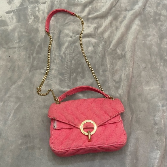Sandro *flawed* Canvas Yza Shoulder Bag pink - Picture 8 of 15